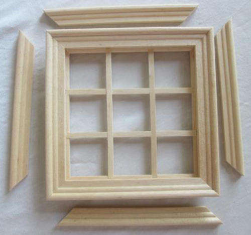 R1.00 SALE       WOODEN, MINIATURE DOLL HOUSE COTTAGE PANE, WINDOW