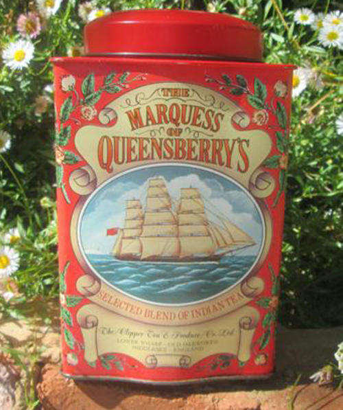 VINTAGE AND COLLECTABLE TIN, QUEENSBERRYS INDIAN TEA..