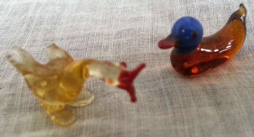 10 X ASSORTED HAND MADE VENETIAN GLASS MINIATURE ANIMALS, DOLL HOUSE PERFECT