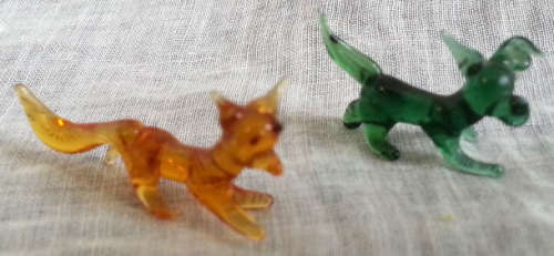 10 X ASSORTED HAND MADE VENETIAN GLASS MINIATURE ANIMALS, DOLL HOUSE PERFECT