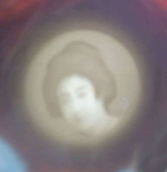 VINTAGE ORIENTAL COFFEE DUOS, HAND PAINTED SATSUMA MORIAGE DESIGN WITH GEISHA GIRL