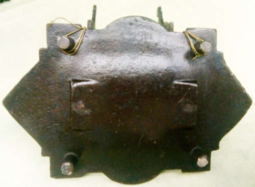 ANTIQUE, DECORATIVE CAST IRON NIB PEN REST, VINTAGE CELLULOID AND BONE DIP PEN