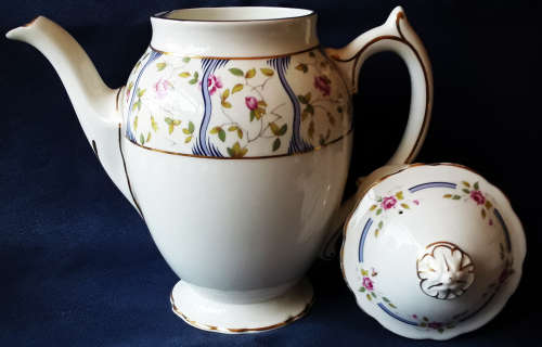 COAL PORT BONE CHINA, PARTIAL DEMITASSE SET IN THE TRELIS ROSE DESIGN