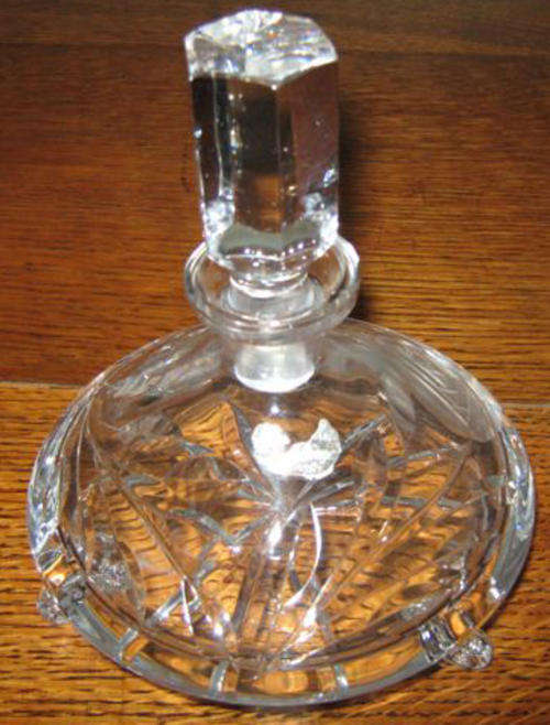 VINTAGE BOHEME HAND CUT LEAD CRYSTAL PERFUME DECANTER