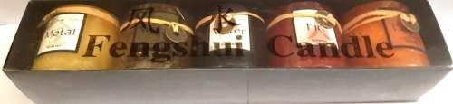 FENGSHUI CANDLE SET SENTED - WATER - METAL - WOOD - FIRE - EARTH
