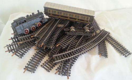 LIMA ITALIA HEAP OF TRACKS AND PASSANGER COACH AND STEAM LOCO