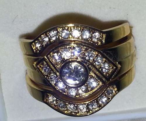9K Gold Filled CZ Ring Sets