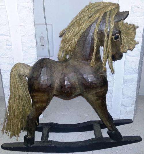 VINTAGE COLLECTABLE WOODEN ROCKING HORSE