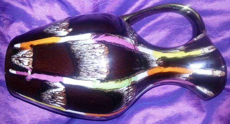 Jasba Keramik West German Handled Vase 1950's