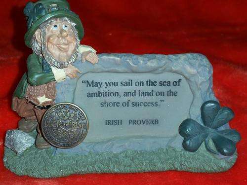 IRISH PROVERB AND LUCKY COIN