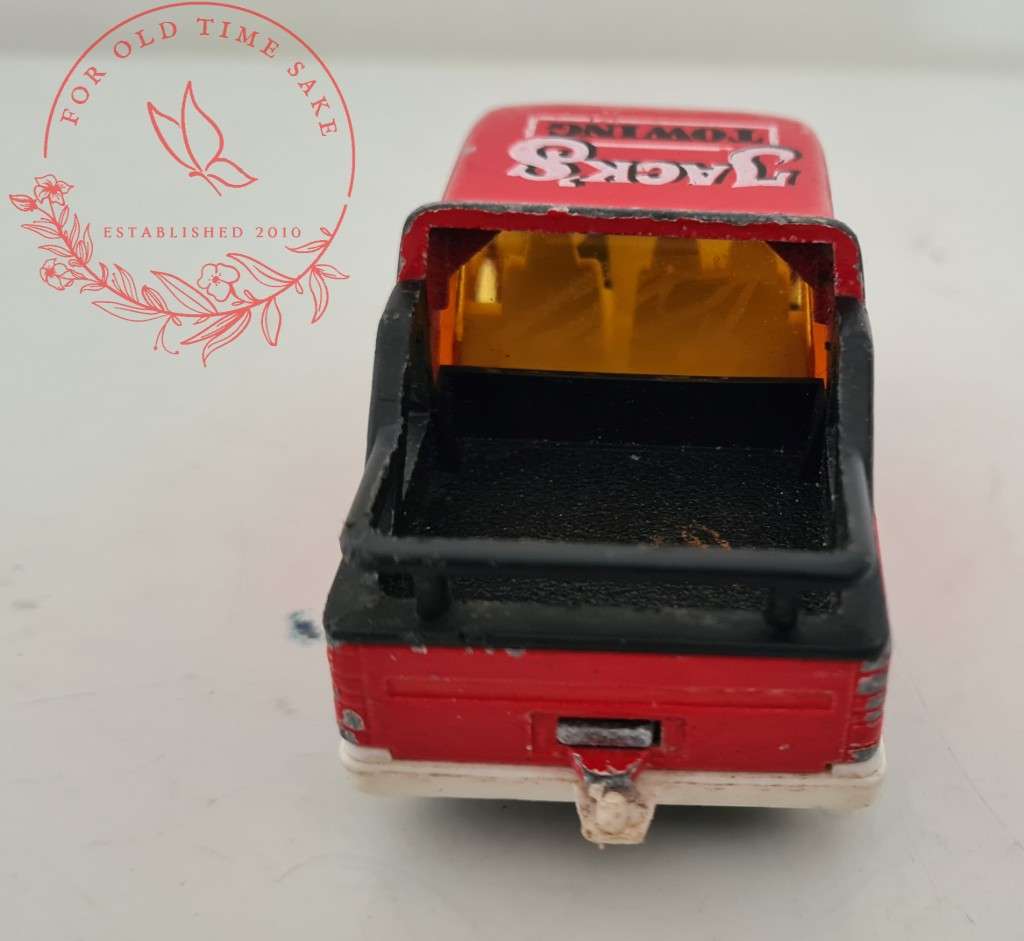 RARE VINTAGE Majorette #243 Ford Transit Van Half-Cab Tow Truck Jack`s Towing