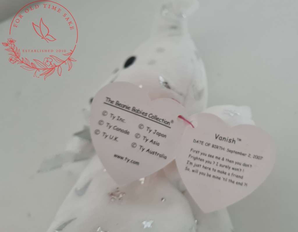 Retired Ty Beanie Baby Halloween Vanish The Ghost +- 18cm