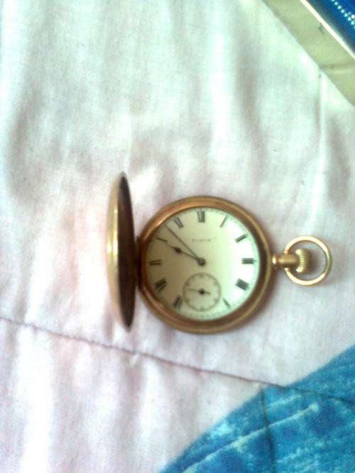 gold plated elgin pocked watch