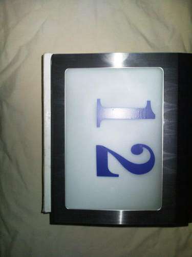 BACK ON AUCTION***SOLAR STAINLESS STEEL STREET NUMBER LIGHT***CHECK IT OUT