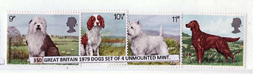 GREAT BRITIAN 1979 DOGS SET OF 4 UNMOUNTED MINT.SG 1075-78