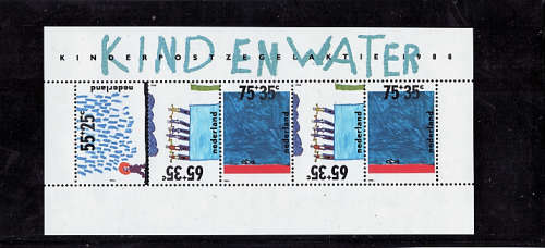 NETHERLANDS 1988 `KIND EN WATER` MINIATURE SHEET UNMOUNTED MINT.MS1546