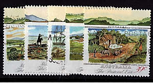 AUSTRALIA 1989 COLONIAL DEVELOPMENT (1st ISSUE).THE PASTORAL ERA.SET OF 5 VFU