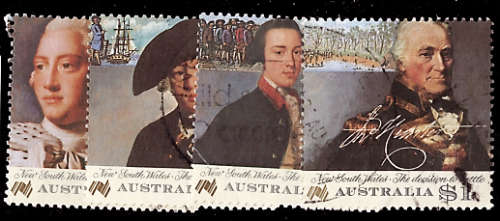 AUSTRALIA 1986 BICENT OF AUST SETTL 5th ISSUE).CONVICT SETTT IN NEW SOUTH WALES SET OF 4 VFU