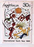 AUSTRALIA 1985 INTERNATIONAL YOUTH YEAR 30c SINLE STAMP VFU.SG 963