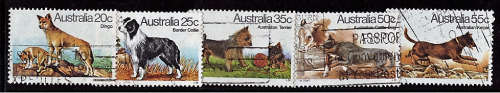 AUSTRALIA 1980 DOGS SET OF 5 VFU.SG 729-33