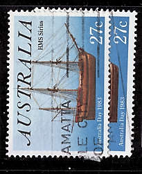 AUSTRALIA 1983 AUSTRALIA DAY SHIPS SET OF 2 VFU.SG 879-880