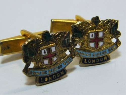 Vintage London coat of arms cufflinks
