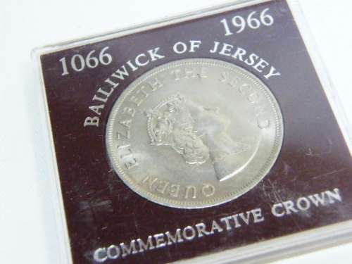 1966 Bailiwick of jersey commemorative crown Queen Elizabeth II