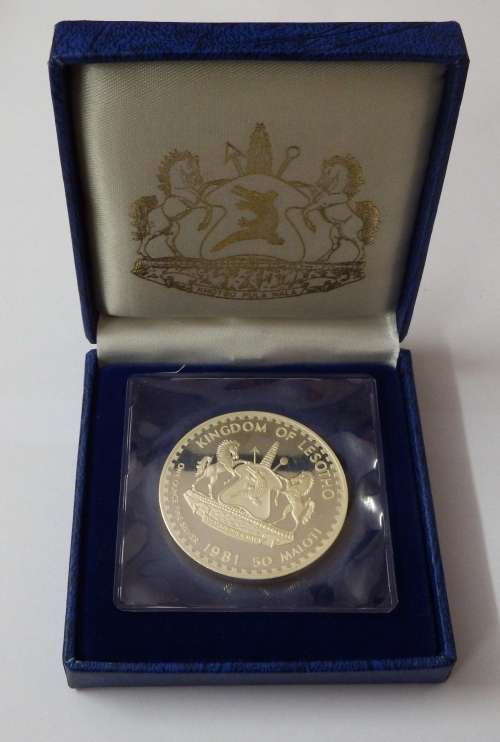 1981 Lesotho Proof Silver 50 Maloti