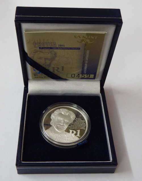 2011 RSA Proof Silver R1- JM Coetzee