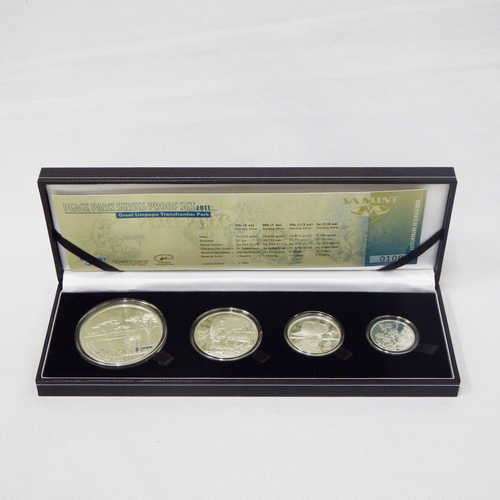 2011 RSA Silver Wildlife Great Limpopo Transfrontier Park Proof Medallion set - # 0108 of 1000