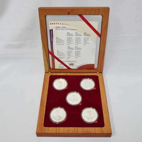 2006 - 2010 RSA Fifa silver crown prestige set - 5 Ounces of silver