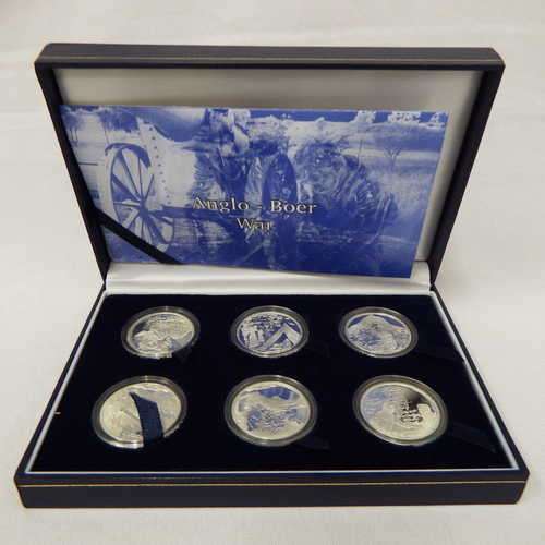 Anglo Boer War proof silver medallion set - Very unique - Only 300 sets issued - No. 36 of 300