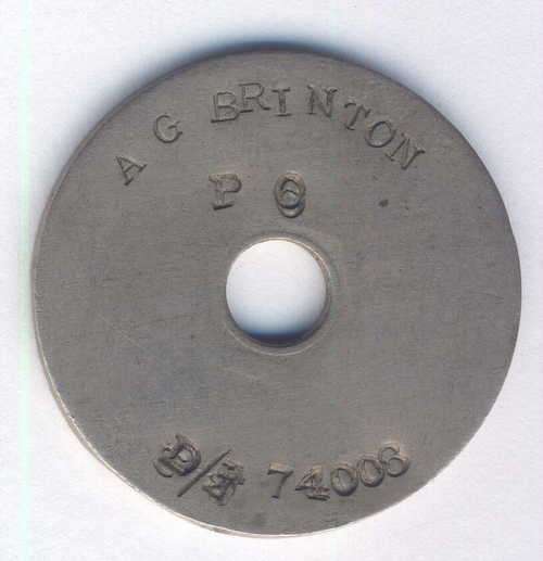 WW2 Dog Tag made out of a Penny