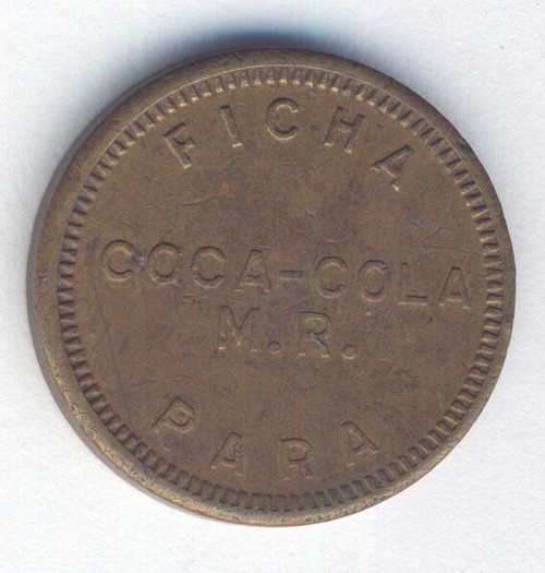 Vintage Coca-Cola vending machine token (Ficha Para)
