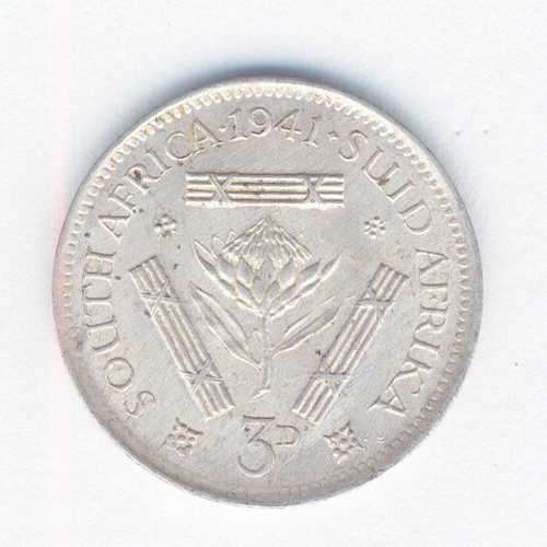 1941 South Africa 3d tickey AU