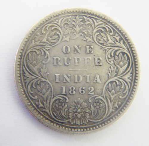 British India 1862 One Rupee