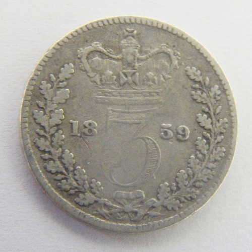 1859 Tickey 3d - Well used