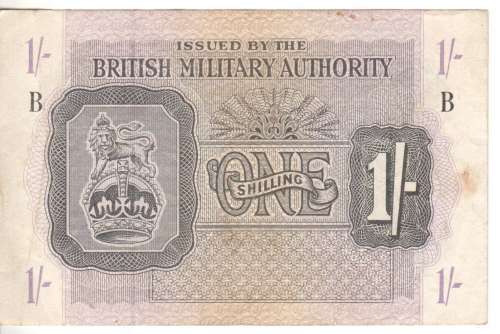 One Shilling 1943 North Africa bank note