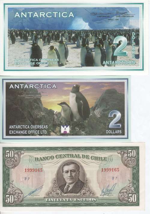 Lot of 10 South America and Antarctica banknotes - Most uncirculated