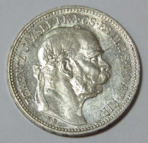 1916 Hungary 1 Korona silver coin