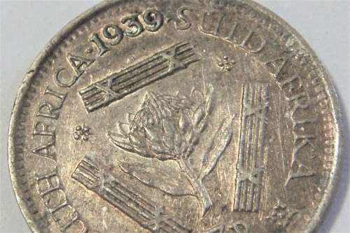 1939 South Africa AU threepence