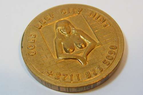 Gold Reef City mint - head & tail medallion