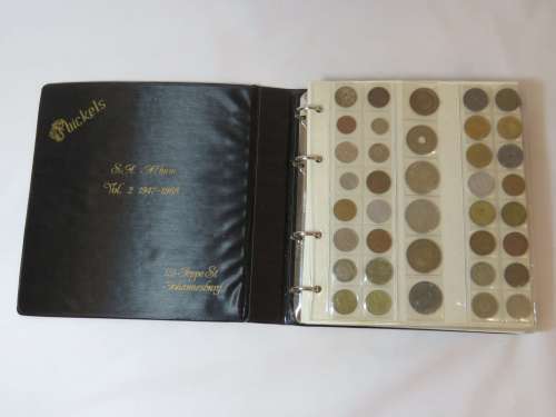 Coin album with over 200 coins