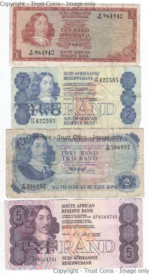Lot of 10 Africa banknotes
