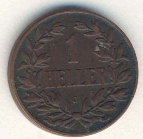 1908 German East Africa 1 Heller