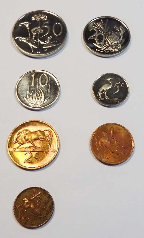 1979 RSA short Proof coins - 1/2 cent to 50 cent
