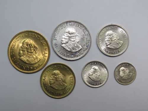Beautiful 1964 RSA coin set - 1/2 cent to 20 cent - Pristine condition