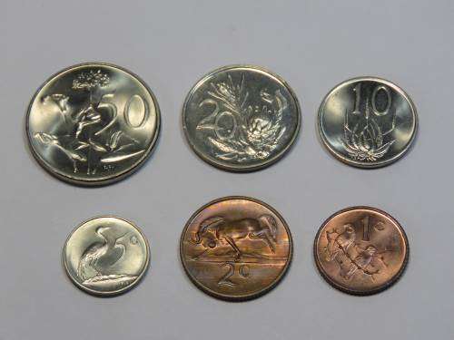 Set of 1974 RSA Proof coins - 1 cent to 50 cent