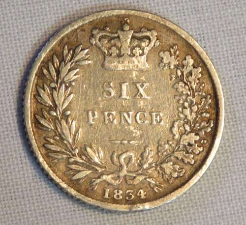 1834 Great Britain 6 Pence William IV