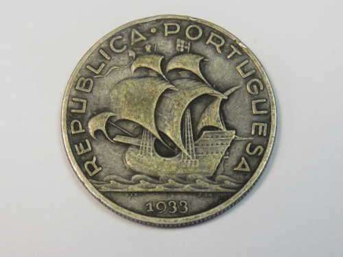 1933 Portugal 5 Escudos coin